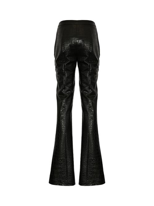 Pantaloni effetto pelle stampa cocco Nero Elisabetta Franchi | PA14258E2110